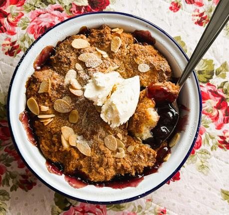 Easy Blueberry Cobbler for two Easy Blueberry Cobbler for two