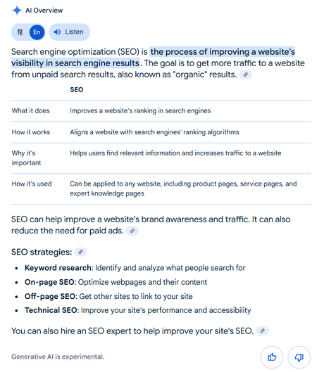 Google Search Results