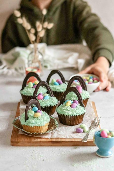 Easter Basket cupcakes