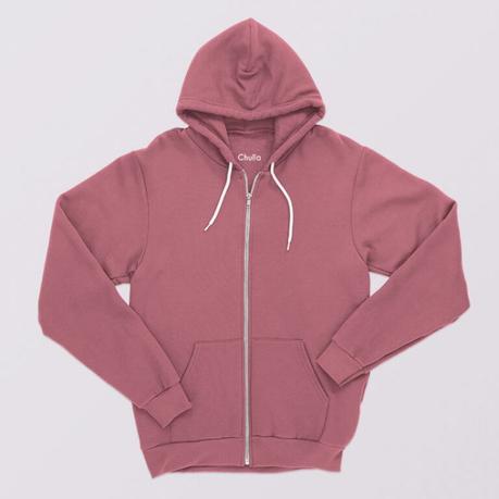 pink zip up hoodie