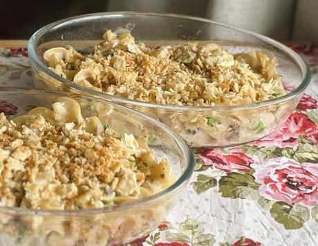 Creamy Chicken Noodle Casserole for Two