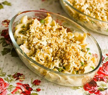 Creamy Chicken Noodle Casserole for Two
