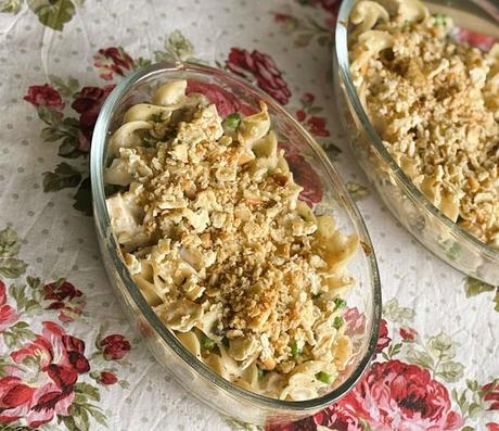 Creamy Chicken Noodle Casserole for Two