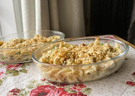 Creamy Chicken Noodle Casserole for Two
