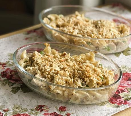 Creamy Chicken Noodle Casserole for Two