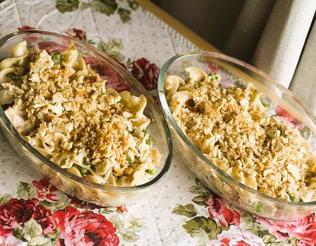 Creamy Chicken Noodle Casserole for Two