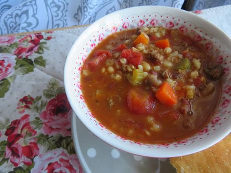 Ground Beef & Barley Soup