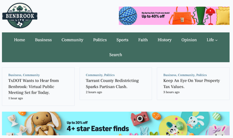 BenbrookLife.com developed by long time domainer Alvin Brown