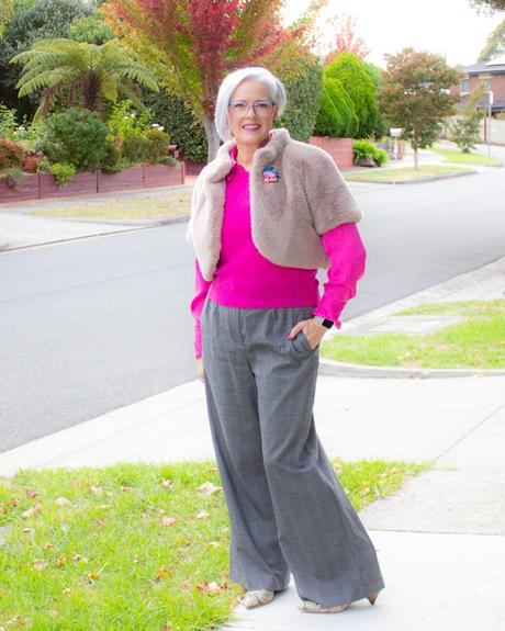 Outfits that make you feel confident - this fur shrug always makes an outfit more elevated and the hot pink colour is bold and one that makes me happy