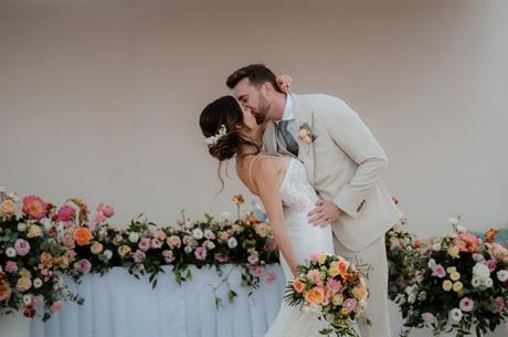 Dreamy Summer Wedding Kefalonia Breathtaking Views Elegant Florals