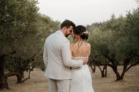Dreamy Summer Wedding Kefalonia Breathtaking Views Elegant Florals