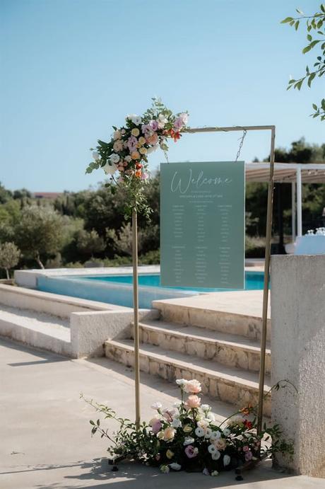 Dreamy Summer Wedding Kefalonia Breathtaking Views Elegant Florals