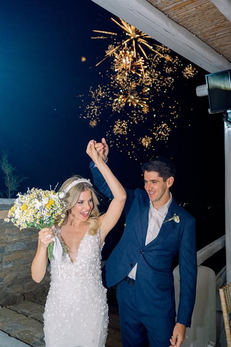 Rustic Wedding Tinos Island Royal Blue Details