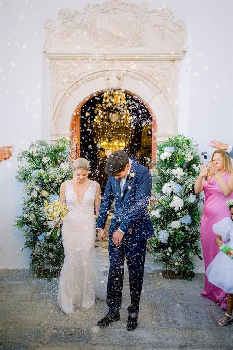 Rustic Wedding Tinos Island Royal Blue Details