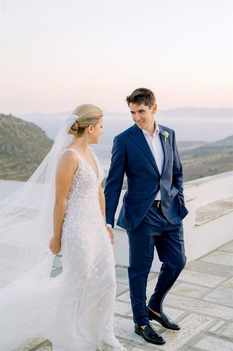 Rustic Wedding Tinos Island Royal Blue Details