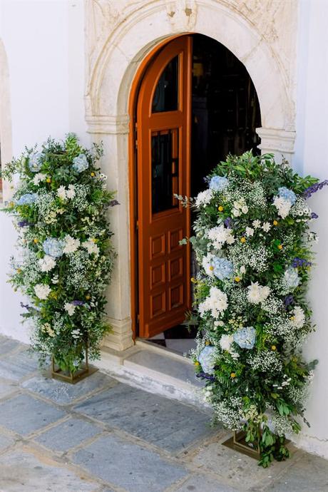 Rustic Wedding Tinos Island Royal Blue Details