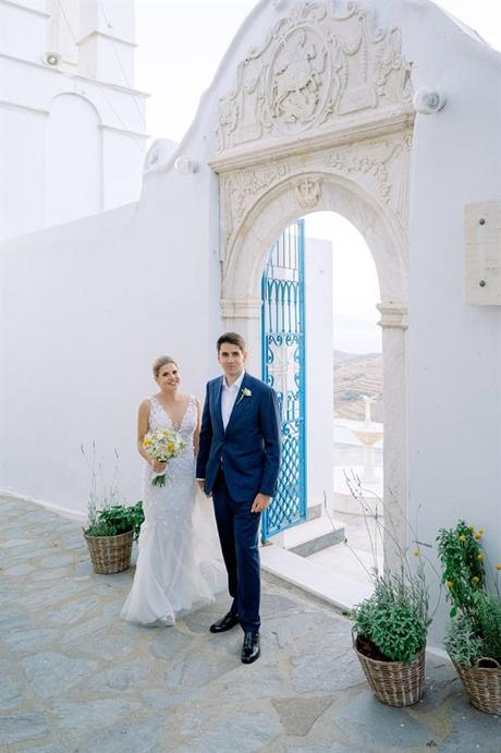 Rustic Wedding Tinos Island Royal Blue Details