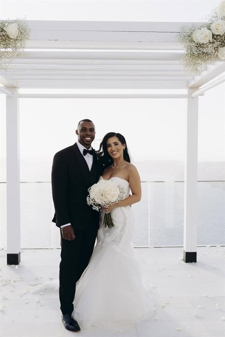 Dreamy Fall Wedding Overlooking Caldera Santorini