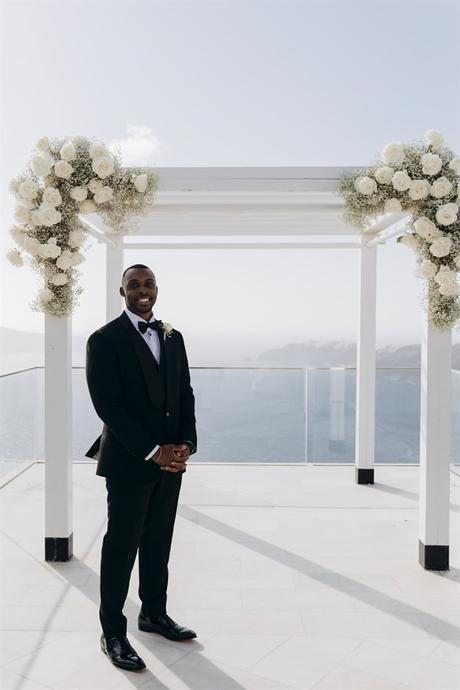 Dreamy Fall Wedding Overlooking Caldera Santorini
