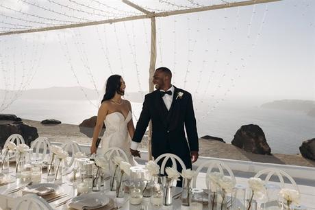 Dreamy Fall Wedding Overlooking Caldera Santorini