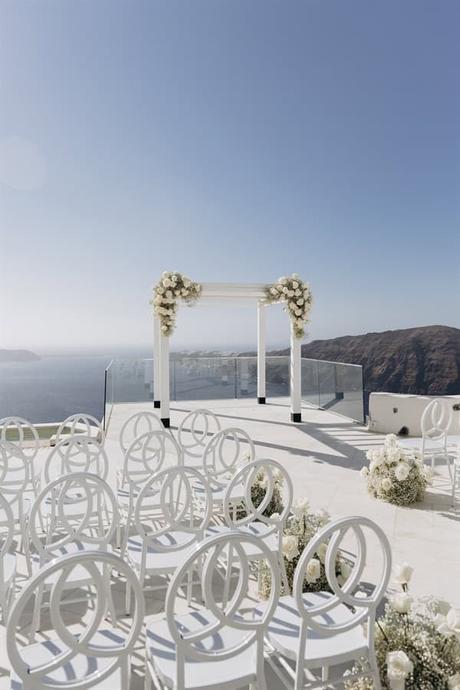 Dreamy Fall Wedding Overlooking Caldera Santorini