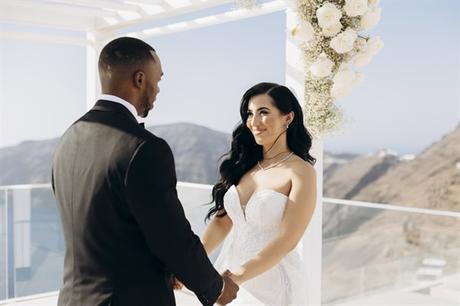 Dreamy Fall Wedding Overlooking Caldera Santorini