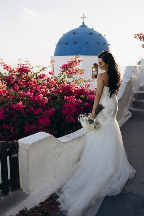 Dreamy Fall Wedding Overlooking Caldera Santorini