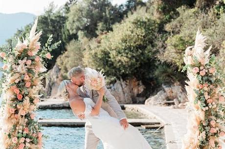 A boho seaside wedding on the gorgeous island of Ithaca | Fern & David