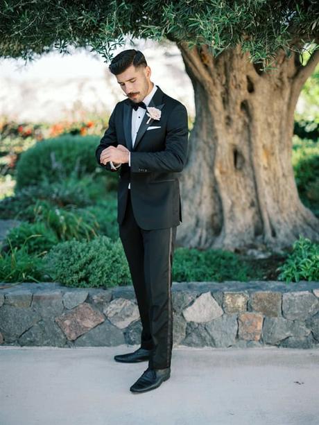 Blushing Blooms Breathtaking Views Fairytale Styled Shoot Santorini