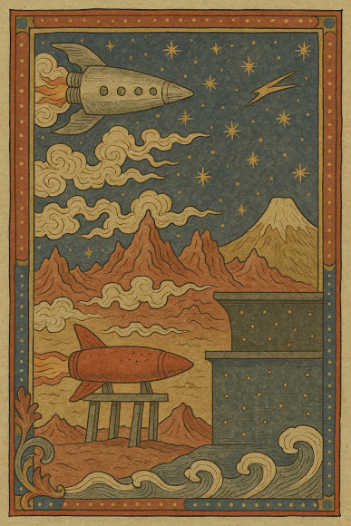 ChatGPT renders a scene on Mars in three styles ChatGPT renders a scene on Mars in three styles