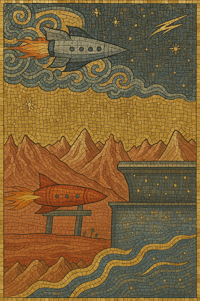 ChatGPT renders a scene on Mars in three styles ChatGPT renders a scene on Mars in three styles