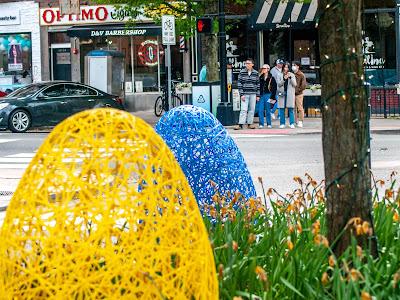 Easter eggs, lilacs, rose, lilacs, Easter eggs