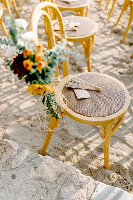 Seaside Summer Wedding Colorful Flowers