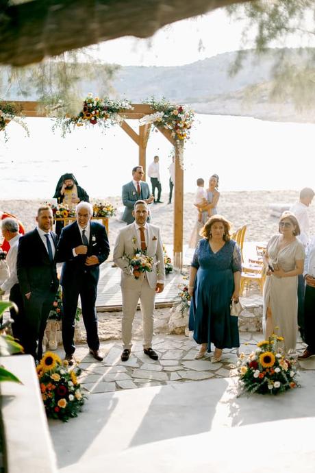 Seaside Summer Wedding Colorful Flowers