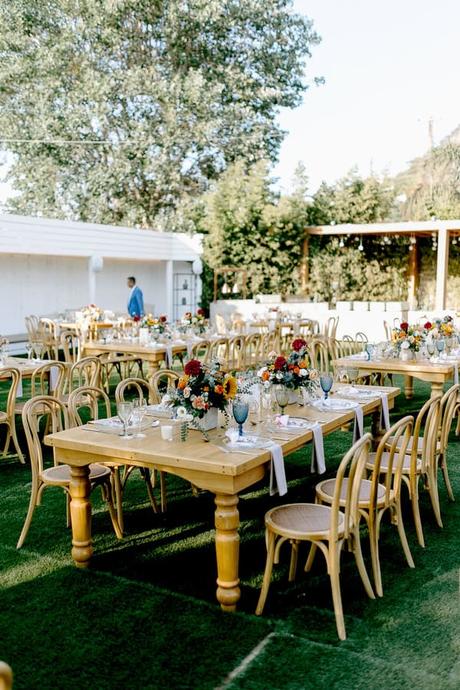 Seaside Summer Wedding Colorful Flowers