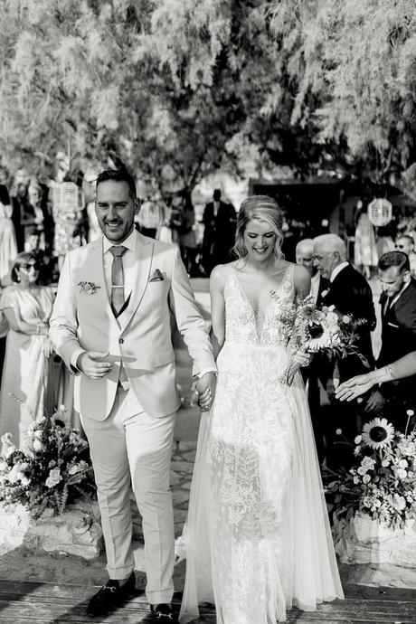Seaside Summer Wedding Colorful Flowers