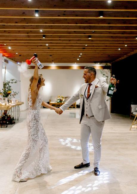 Seaside Summer Wedding Colorful Flowers