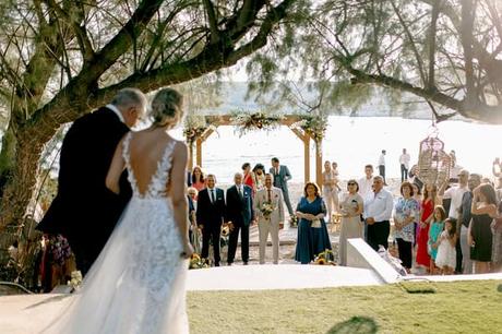 Seaside Summer Wedding Colorful Flowers