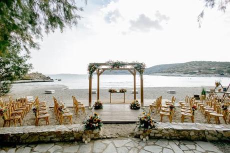 Seaside Summer Wedding Colorful Flowers