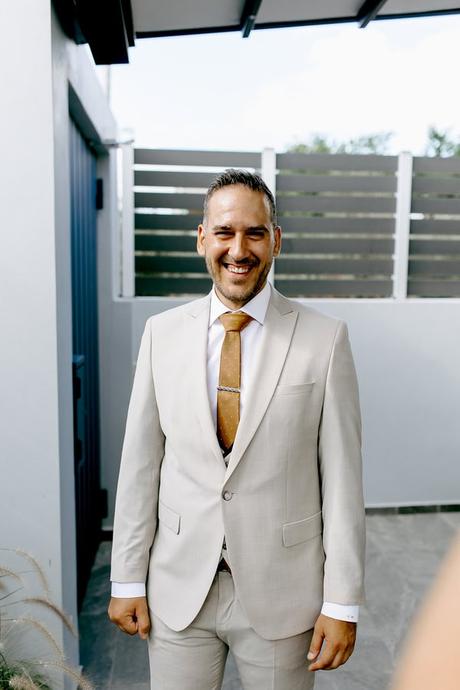 Seaside Summer Wedding Colorful Flowers