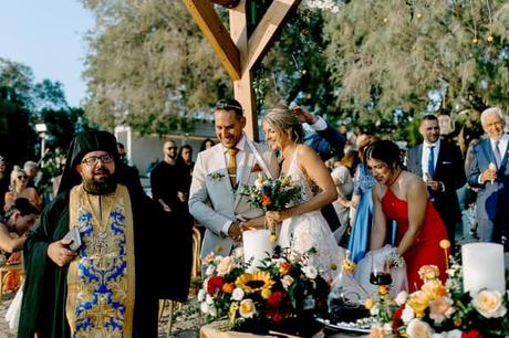 Seaside Summer Wedding Colorful Flowers