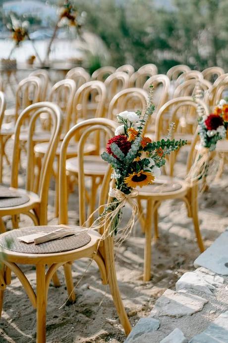 Seaside Summer Wedding Colorful Flowers X