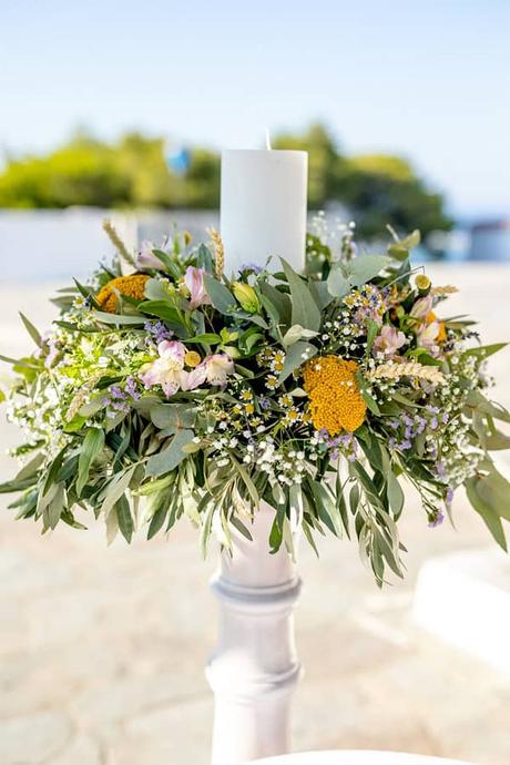 Alfresco Wedding Yellow Flowers Meleagris Estates