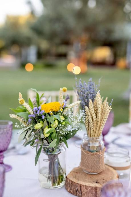 Alfresco Wedding Yellow Flowers Meleagris Estates