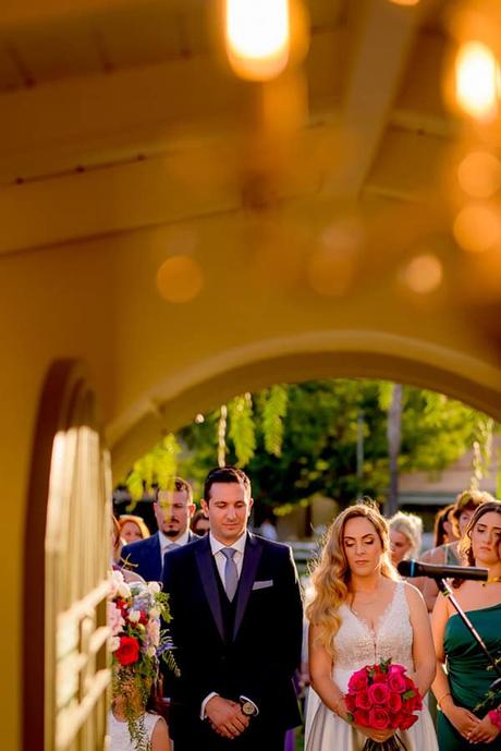 Beautiful summer wedding in Athens with colorful blooms