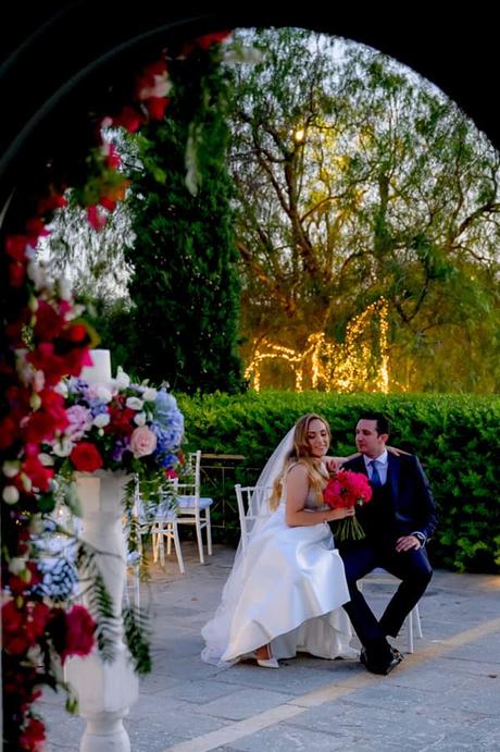 Beautiful summer wedding in Athens with colorful blooms