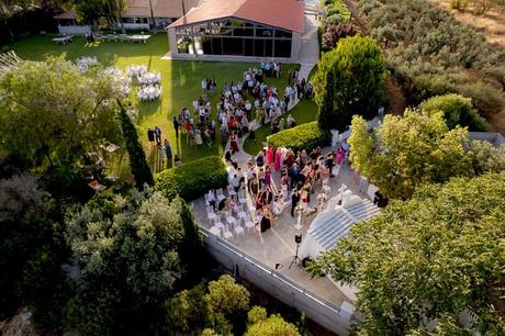 Beautiful summer wedding in Athens with colorful blooms