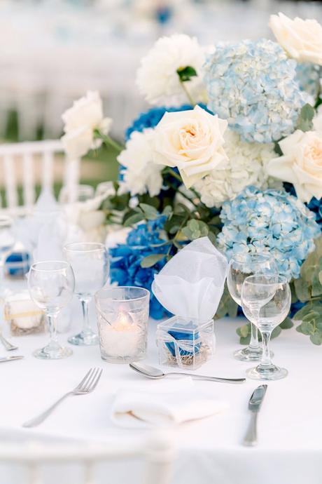 Ivory Blue Floral Dream Wedding Athens Greece