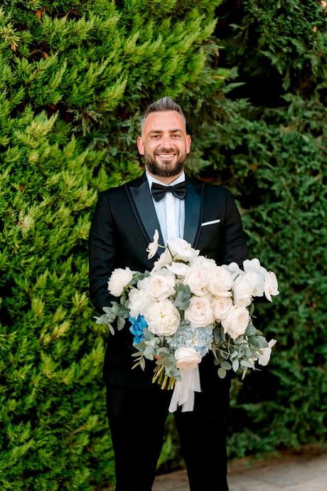 Ivory Blue Floral Dream Wedding Athens Greece
