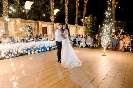 Ivory Blue Floral Dream Wedding Athens Greece